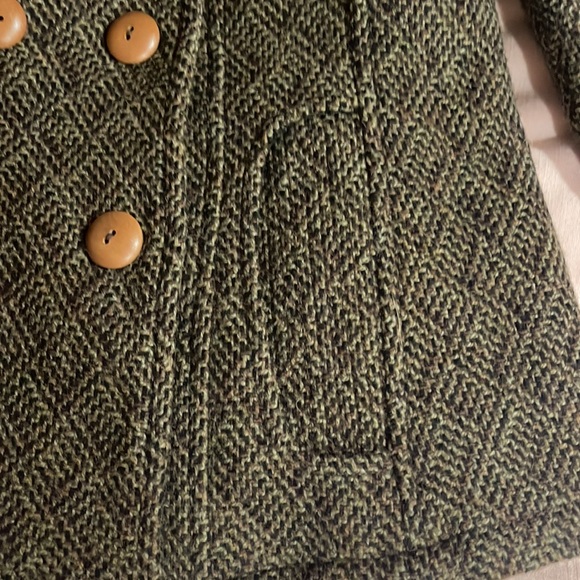 I. Spiewak & Sons Peacoat Wool Blend Moss Green Double Breasted Coat M - Picture 4 of 11